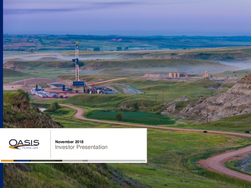 Investor Presentation – Oasis Petroleum Inc. – slide 1