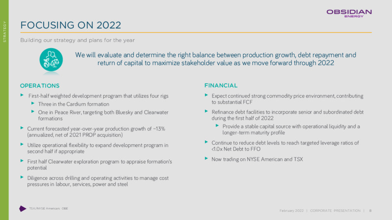 February 2022 Corporate Presentation – Obsidian Energy Ltd. – slide 7