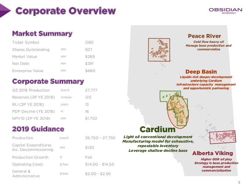 February 2019 Corporate Presentation – Obsidian Energy Ltd. – slide 2