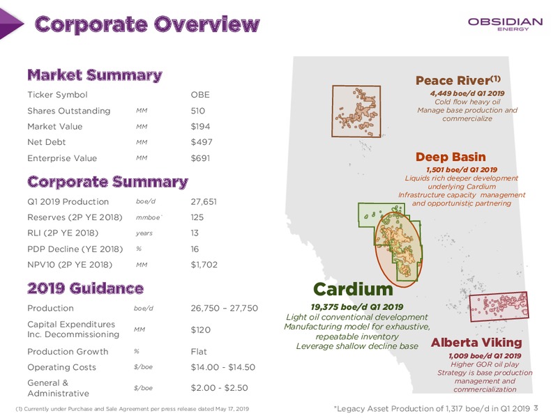 May 2019 Corporate Presentation – Obsidian Energy Ltd. – slide 2