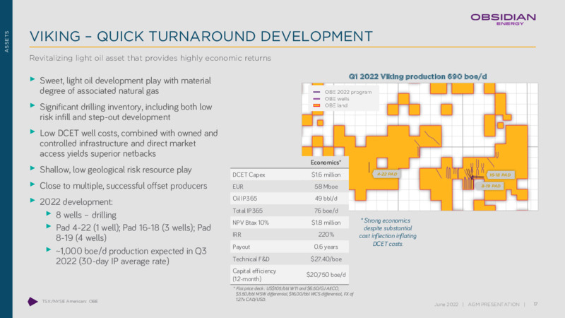 June 2022 Annual & Special Meeting Presentation – Obsidian Energy Ltd. – slide 16