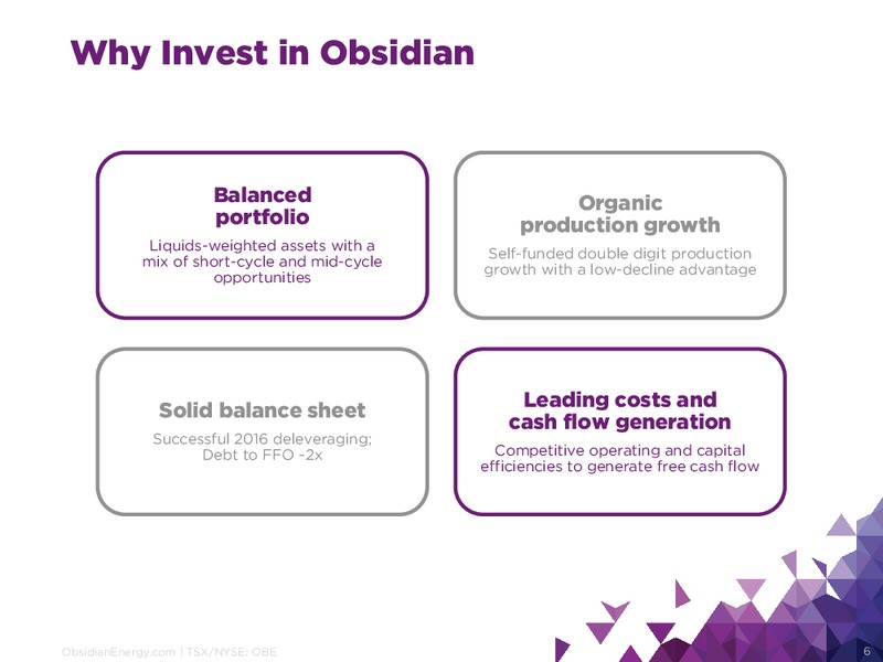 June 2017 Corporate Presentation – Obsidian Energy Ltd. – slide 5