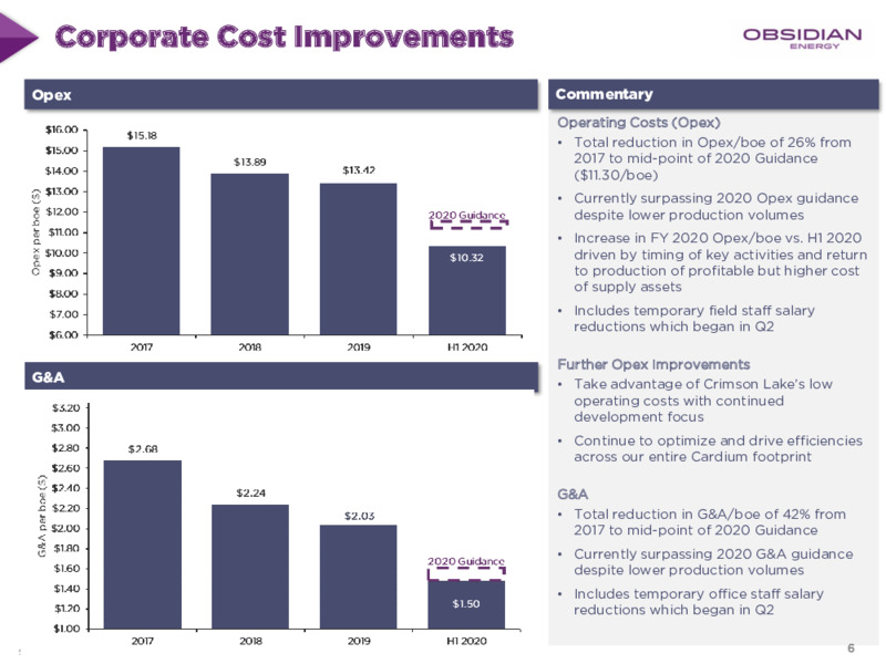 July 2020 Corporate Presentation – Obsidian Energy Ltd. – slide 5