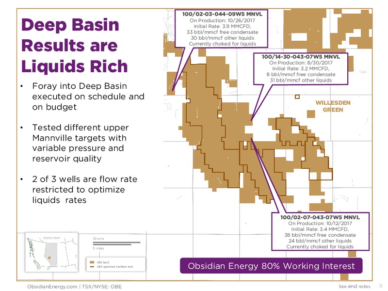 November 2017 Corporate Presentation – Obsidian Energy Ltd. – slide 10