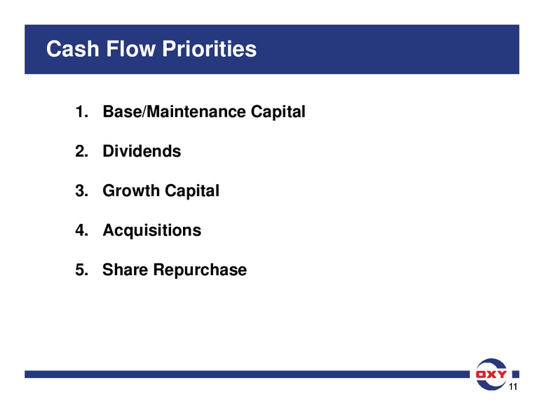 Goldman Sachs Global Energy Conference – Occidental Petroleum Corp – slide 11
