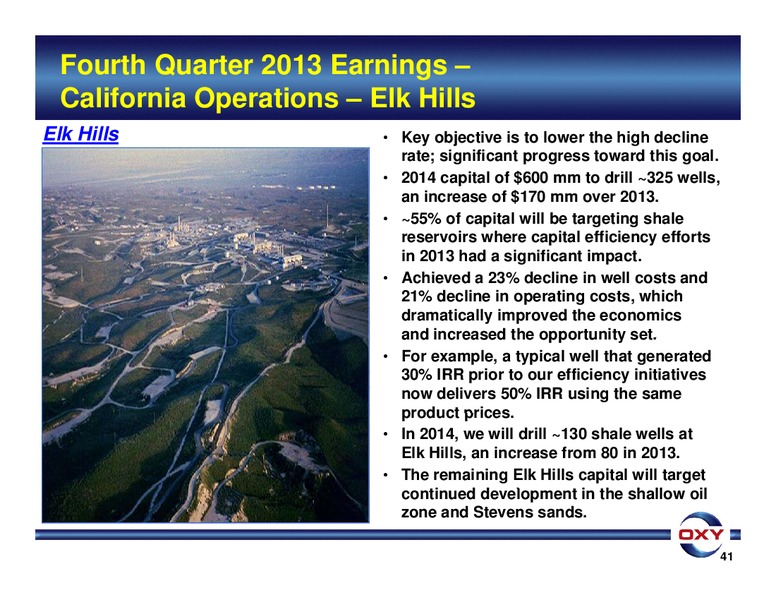 Q4 2013 Earnings Conference Call – Occidental Petroleum Corp – slide 41