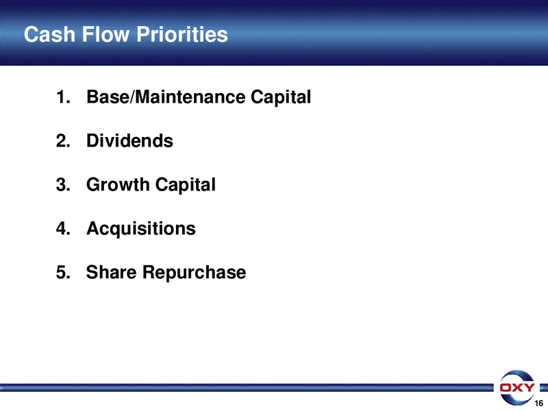 Credit Suisse 2013 Energy Summit – Occidental Petroleum Corp – slide 16