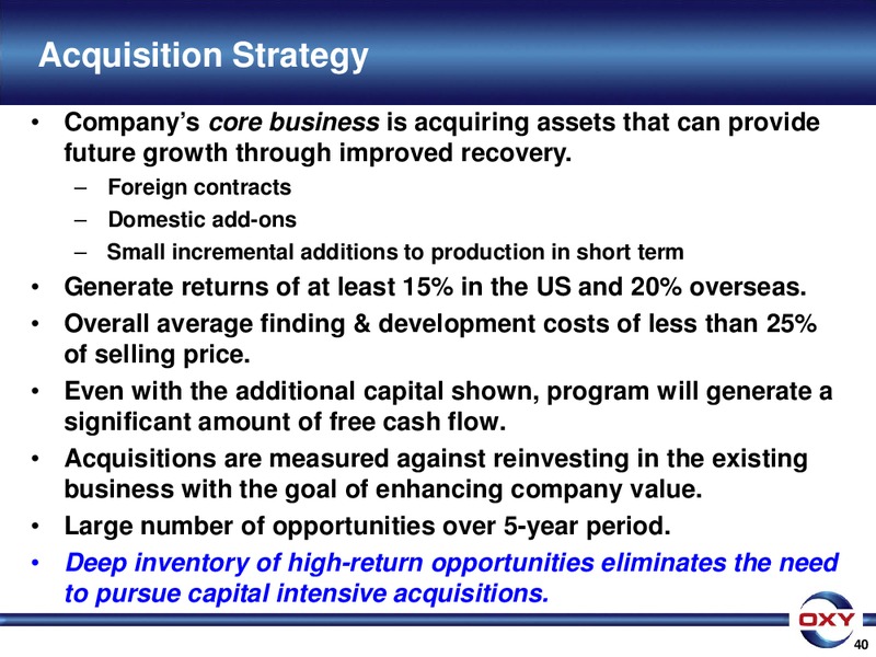 Credit Suisse 2013 Energy Summit – Occidental Petroleum Corp – slide 40