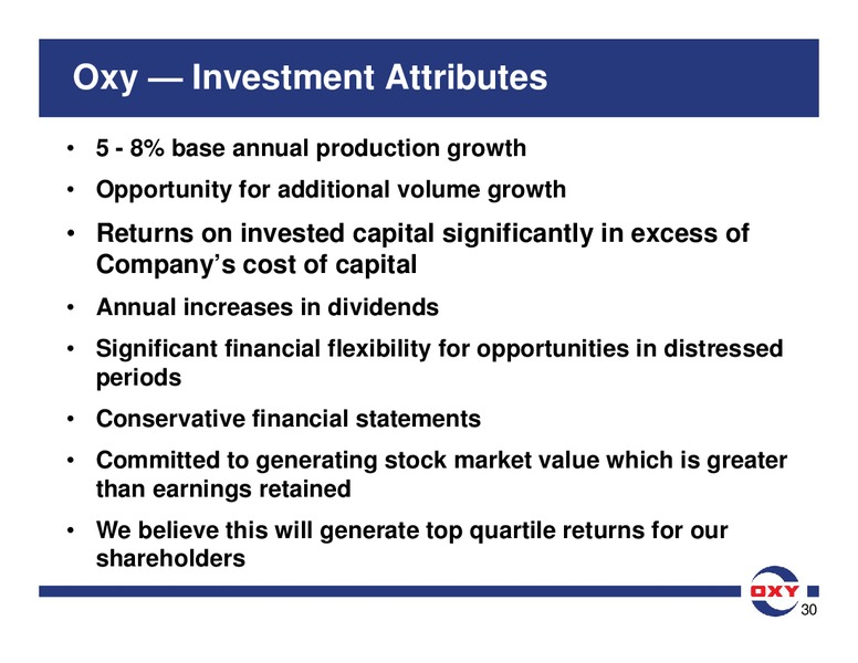 Howard Weil 39th Annual Energy Conference – Occidental Petroleum Corp – slide 30