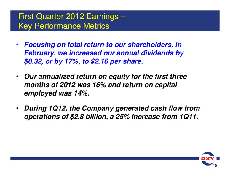 Q1 Earnings Conference Call – Occidental Petroleum Corp – slide 18