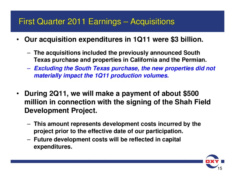 Q1 Earnings Conference Call – Occidental Petroleum Corp – slide 15