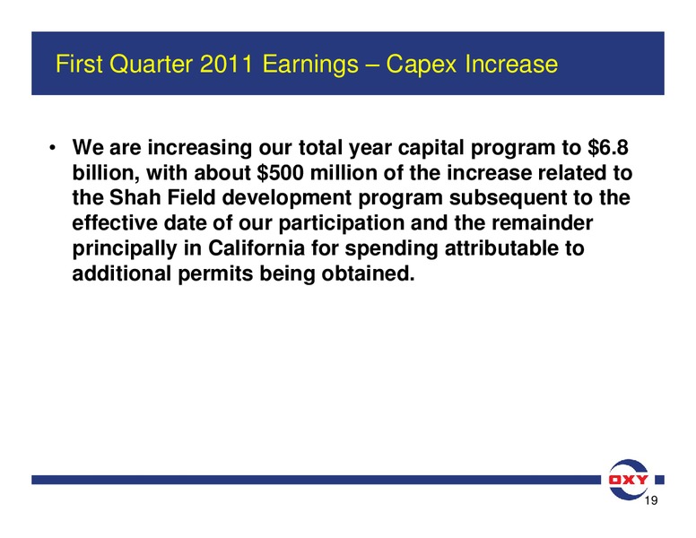Q1 Earnings Conference Call – Occidental Petroleum Corp – slide 19