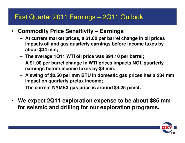Q1 Earnings Conference Call – Occidental Petroleum Corp – slide 20