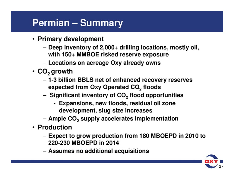 Analyst Meeting – Occidental Petroleum Corp – slide 77