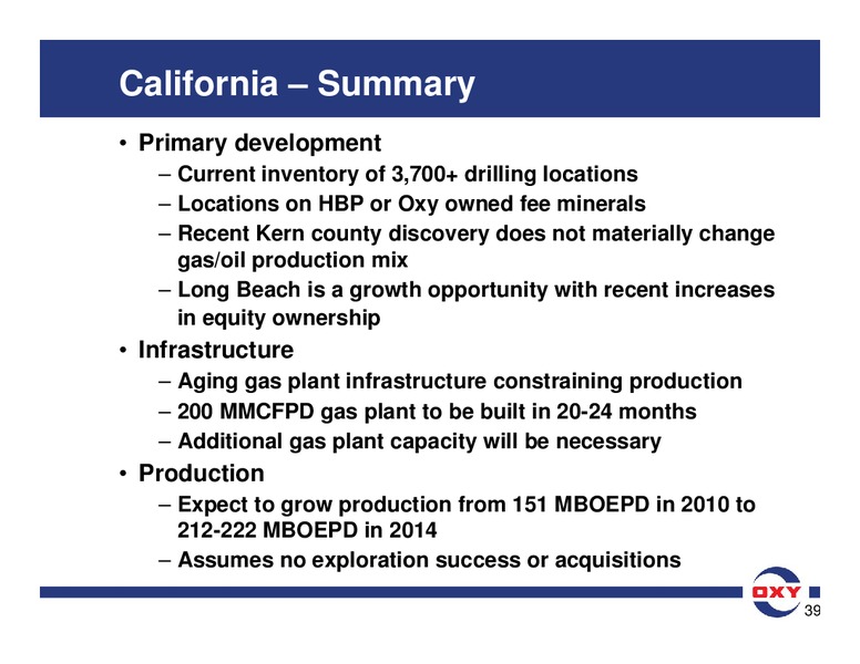 Analyst Meeting – Occidental Petroleum Corp – slide 89