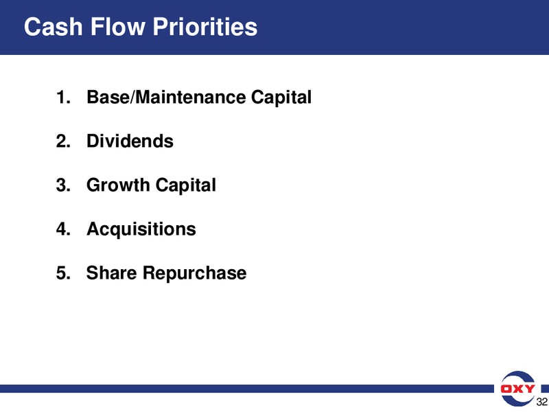 UBS Global Oil and Gas Conference – Occidental Petroleum Corp – slide 32