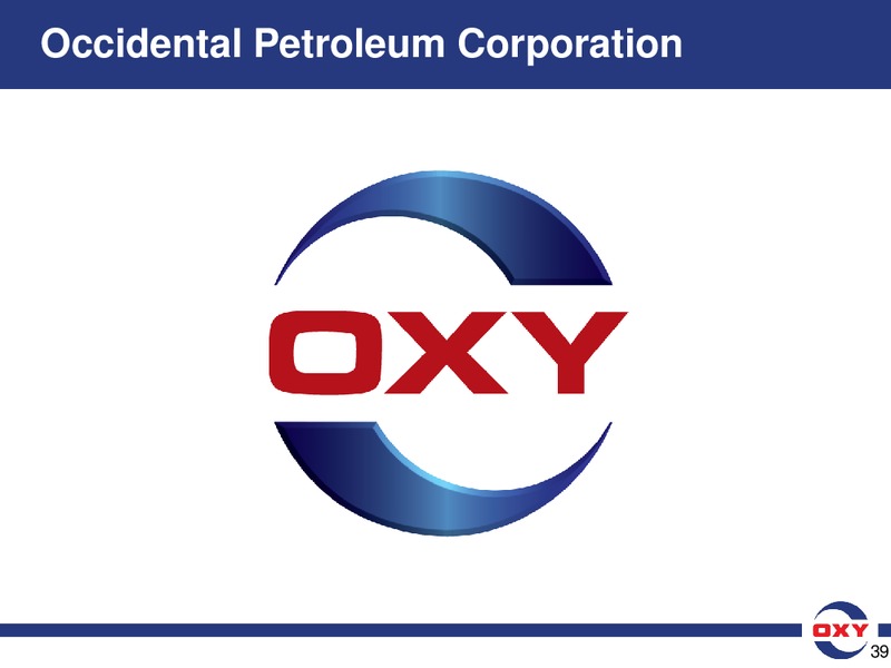UBS Global Oil and Gas Conference – Occidental Petroleum Corp – slide 38