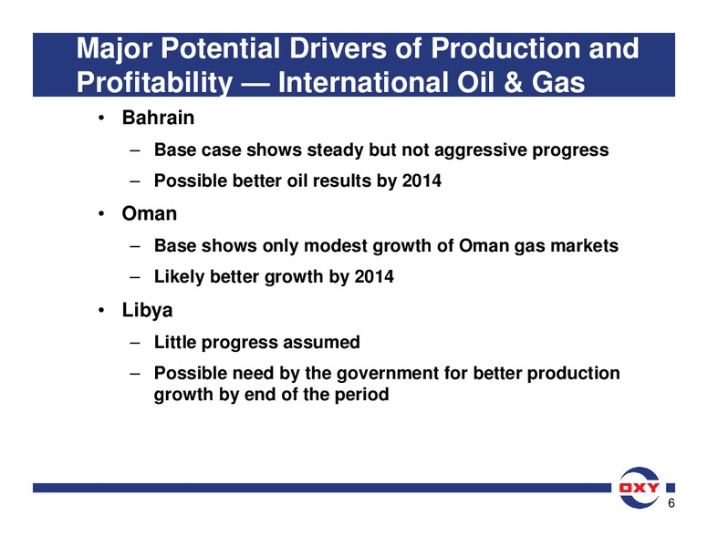 UBS Global Oil and Gas Conference – Occidental Petroleum Corp – slide 6