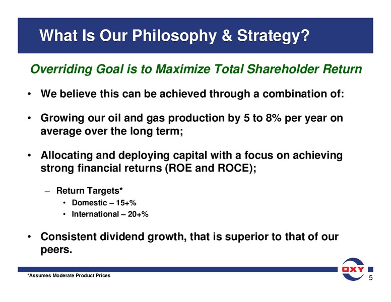 UBS Global Oil Gas Conference – Occidental Petroleum Corp – slide 5