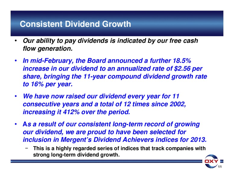 Sanford Bernsteins 29th Annual Strategic Decisions Conference – Occidental Petroleum Corp – slide 11