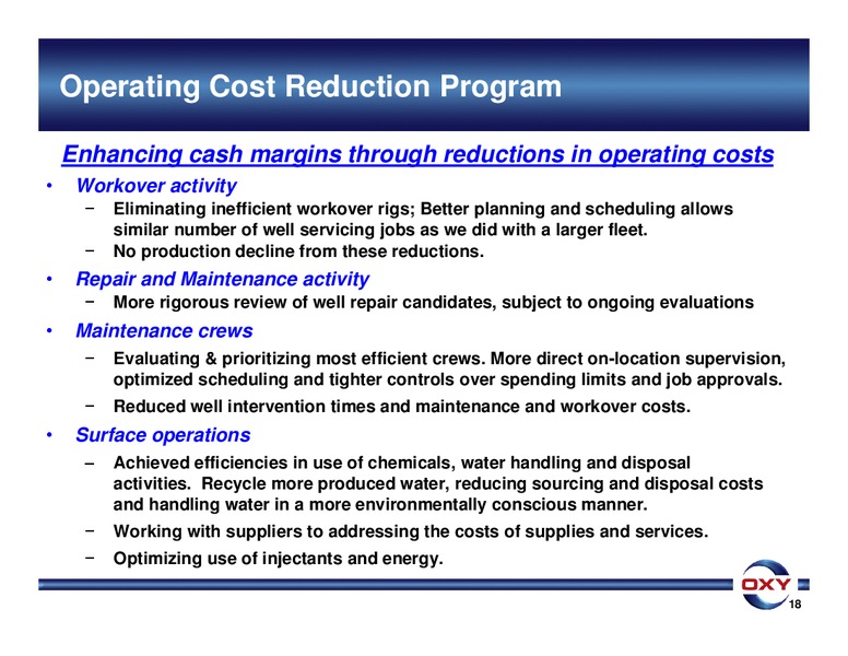 Sanford Bernsteins 29th Annual Strategic Decisions Conference – Occidental Petroleum Corp – slide 18