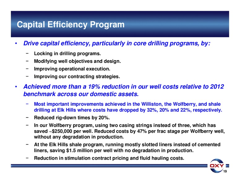 Sanford Bernsteins 29th Annual Strategic Decisions Conference – Occidental Petroleum Corp – slide 19