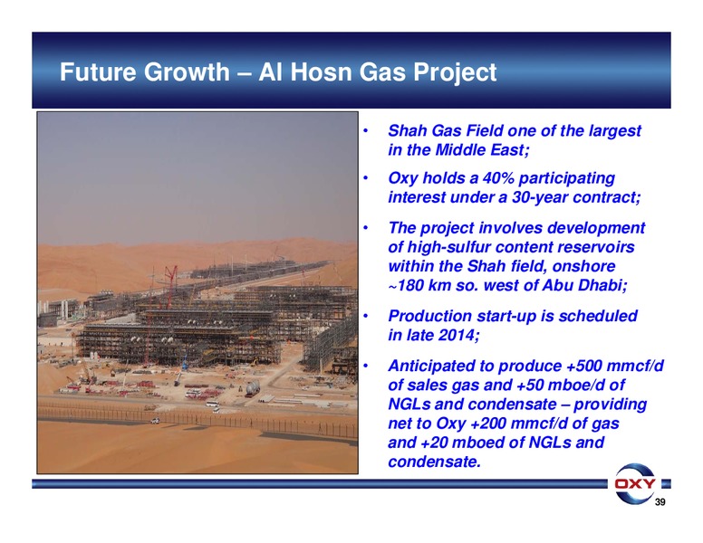 Sanford Bernsteins 29th Annual Strategic Decisions Conference – Occidental Petroleum Corp – slide 39