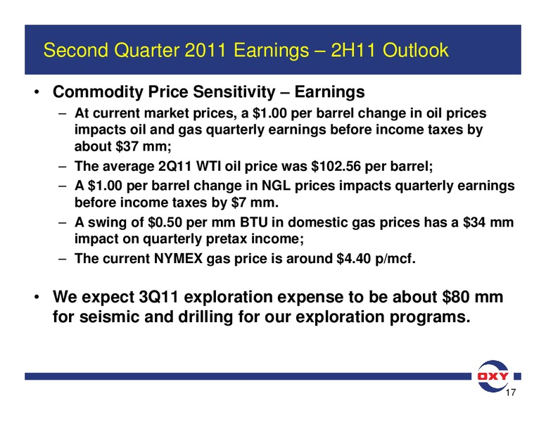 Q2 Earnings Conference Call – Occidental Petroleum Corp – slide 16