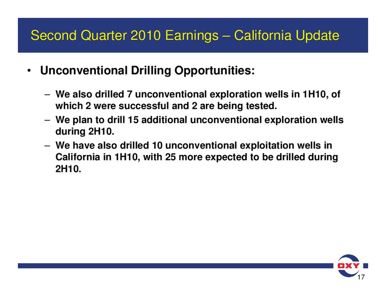 Q2 Earnings Conference Call – Occidental Petroleum Corp – slide 17