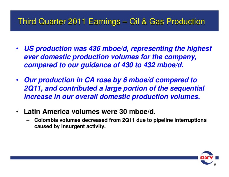 Q3 Earnings Conference Call – Occidental Petroleum Corp – slide 6
