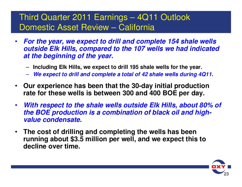 Q3 Earnings Conference Call – Occidental Petroleum Corp – slide 23