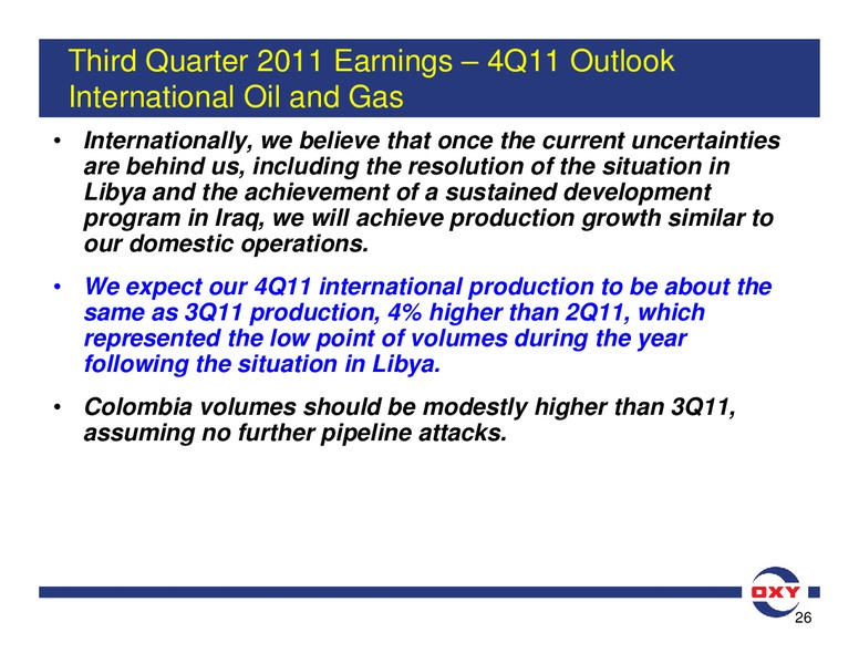 Q3 Earnings Conference Call – Occidental Petroleum Corp – slide 26