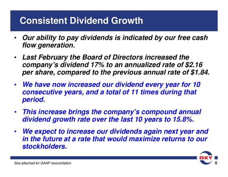 BAML Global Energy Conference – Occidental Petroleum Corp – slide 6