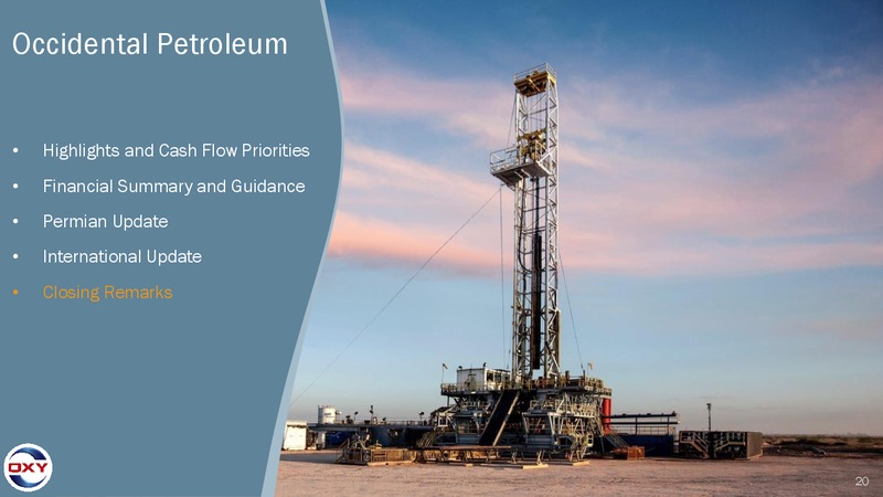 Goldman Sachs Global Energy Conference 2019 – Occidental Petroleum Corp – slide 19
