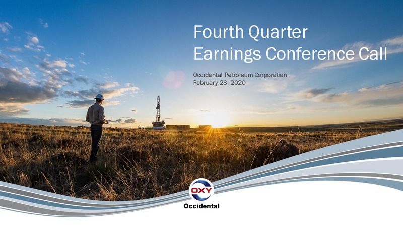 4Q 2019 Earnings Presentation – Occidental Petroleum Corp – slide 1