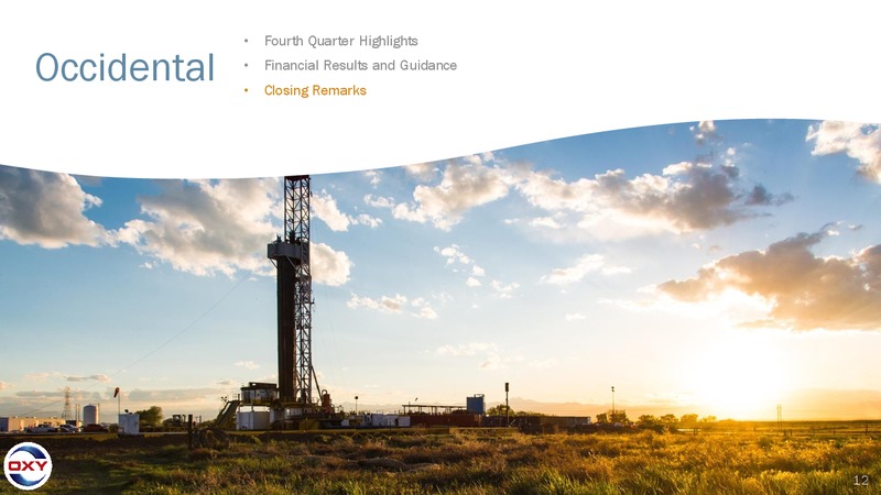 4Q 2019 Earnings Presentation – Occidental Petroleum Corp – slide 11