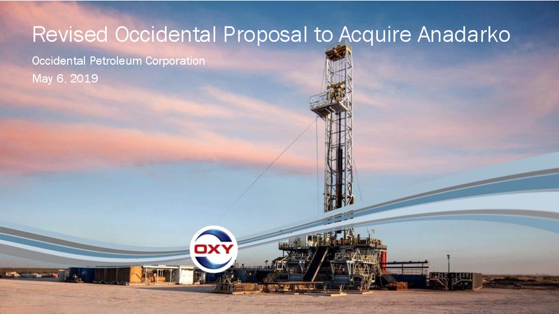 Revised Acquisition of Anadarko Petroleum – Occidental Petroleum Corp – slide 1