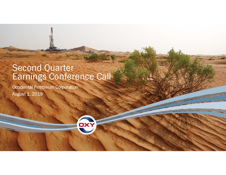 2Q 2019 Earnings Presentation – Occidental Petroleum Corp – slide 1
