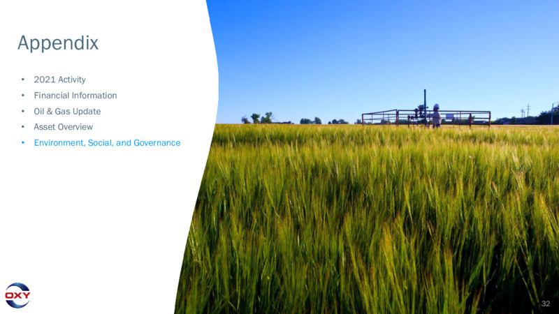 3Q 2021 Investor Presentation – Occidental Petroleum Corp – slide 31