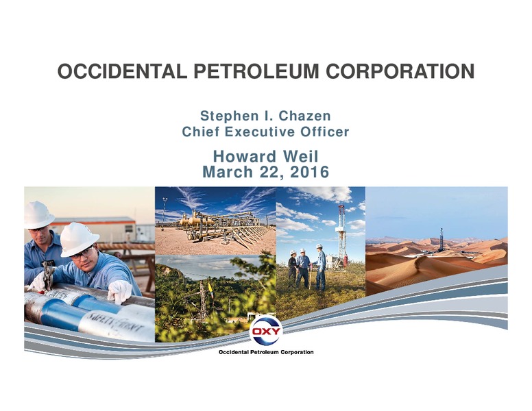 Scotia Howard Weil Conference – Occidental Petroleum Corp – slide 1