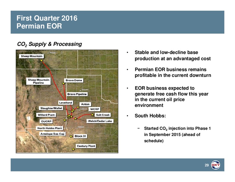 Q1 2016 Earnings Call – Occidental Petroleum Corp – slide 28