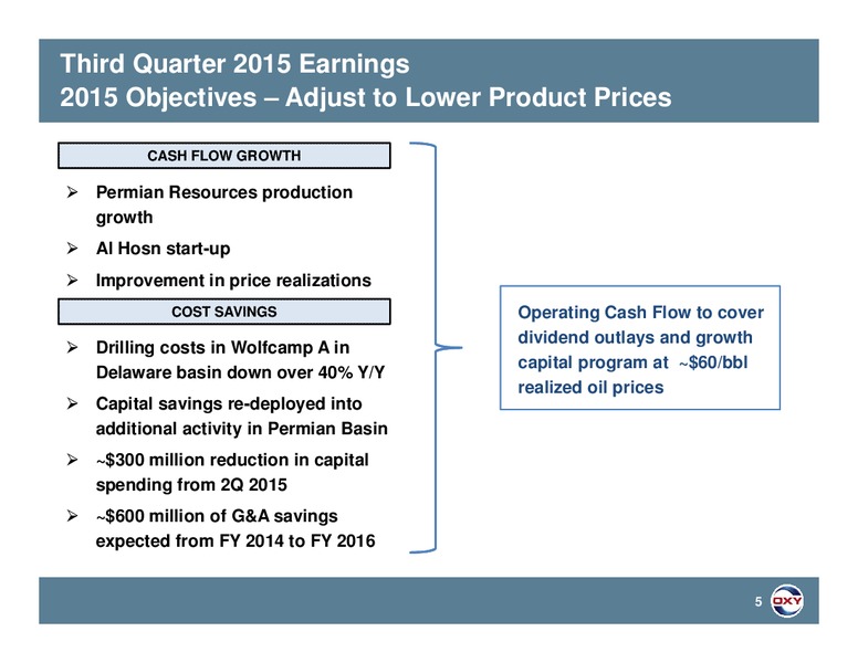 Q3 2015 Earnings Call – Occidental Petroleum Corp – slide 4