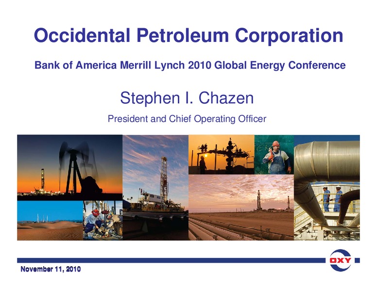 BAML GLOBAL ENERGY CONFERENCE – Occidental Petroleum Corp – slide 1