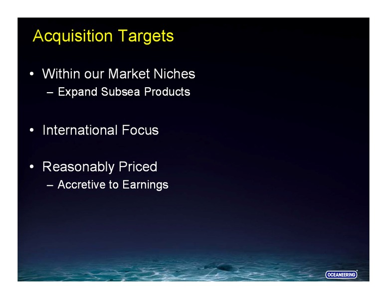 CREDIT SUISSE ENERGY SUMMIT – Oceaneering International – slide 11