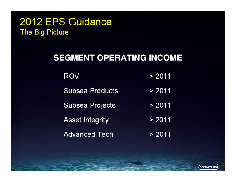 HOWARD WEIL 40TH ANNUAL ENERGY CONFERENCE – Oceaneering International – slide 10