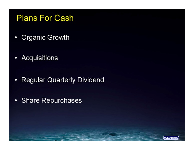 UBS SECURITIES – Oceaneering International – slide 10