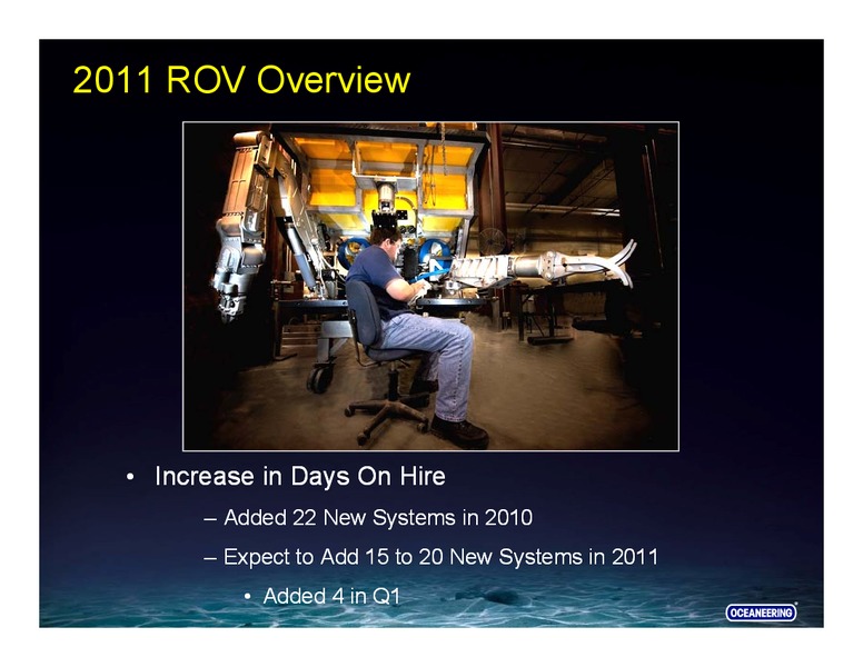 UBS SECURITIES – Oceaneering International – slide 19