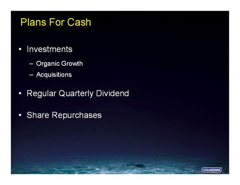 RBCCM ENERGY CONFERENCE – Oceaneering International – slide 12