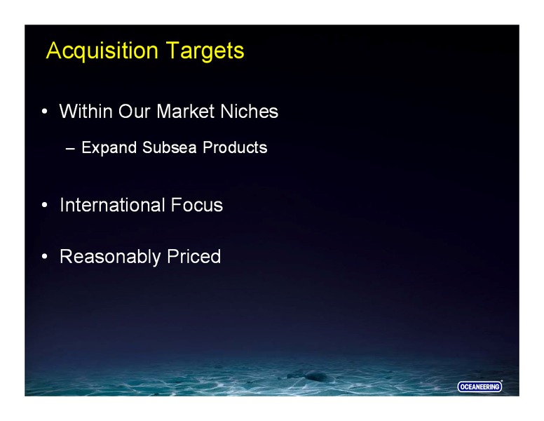 FALL INVESTMENT CONFERENCE – Oceaneering International – slide 10