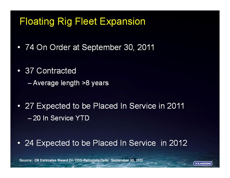 DAHLMAN ROSE & CO ULTIMATE OIL SERVICES & DRILLING CONFERENCE – Oceaneering International – slide 15